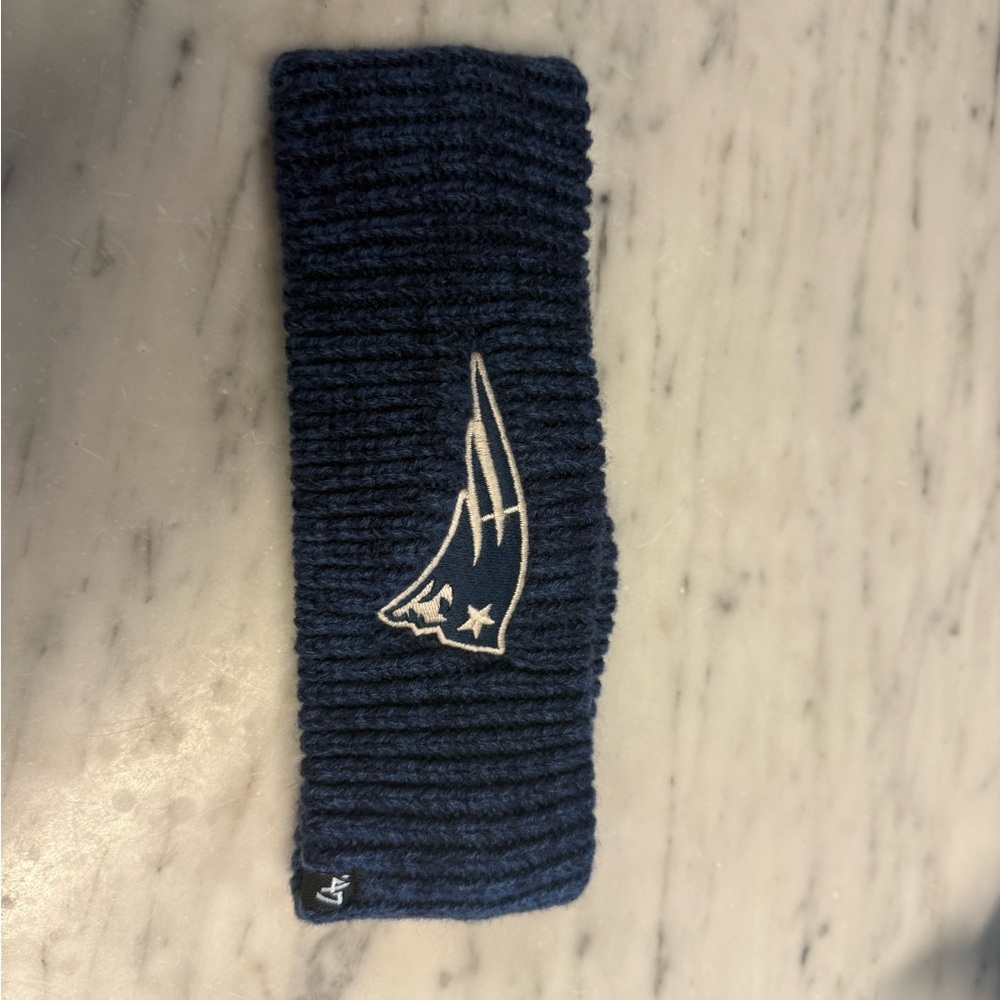 Navy Blue Knit Headband with Logo